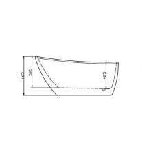Cada freestanding Florida, Natasha, cu instalatie, 151 cm